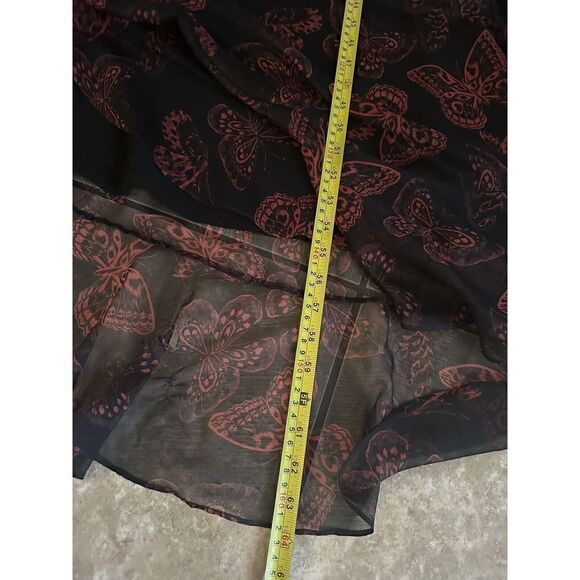 NWT Misa Los Angeles M Maxi Butterfly One Sleeve Dress Ruffle - Picture 4 of 11